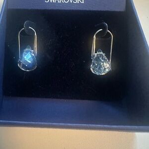 Swarovski Silver Minimalist Crystal Earrings